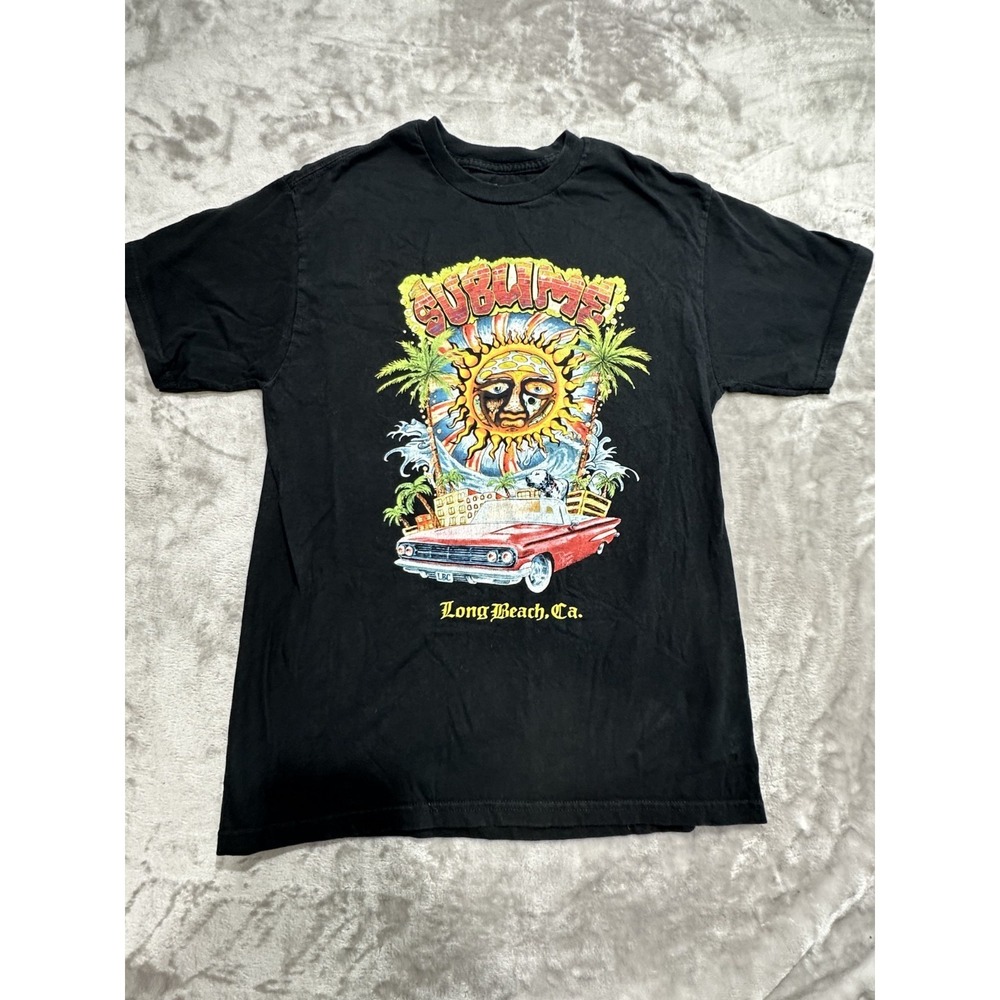 Sublime T-Shirt Men's Size Medium Black Long Beach CA Short Sleeve Graphic Print